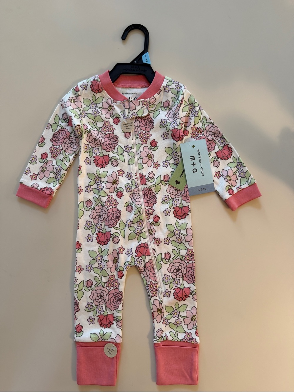 NWT Monica + Andy Organic Cotton Pajamas Lot (4 pairs) 3-6 months